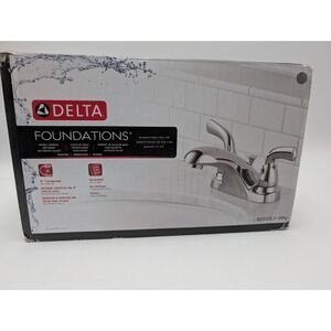 Delta Foundations 4 in. Centerset Bathroom Faucet in Chrome, B2510LF-PPU